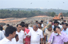 Minister visits Pachanady land slip site ;directs authorities to pay compensation